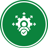 Settings icon with person and checkmark